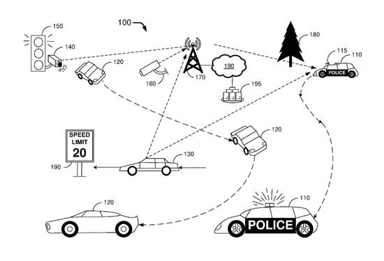 福特申请无人驾驶警车专利：可自动贴罚单插图